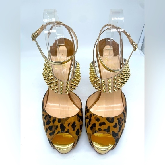 Christian Louboutin Levita Girl Leopard Print High Heel Sandals EU 40 - Picture 5 of 11